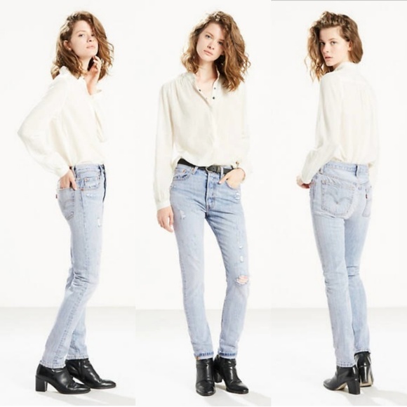 SOLD!! NWT Levi's 501 Skinny High Rise Raw Denim - Picture 3 of 6